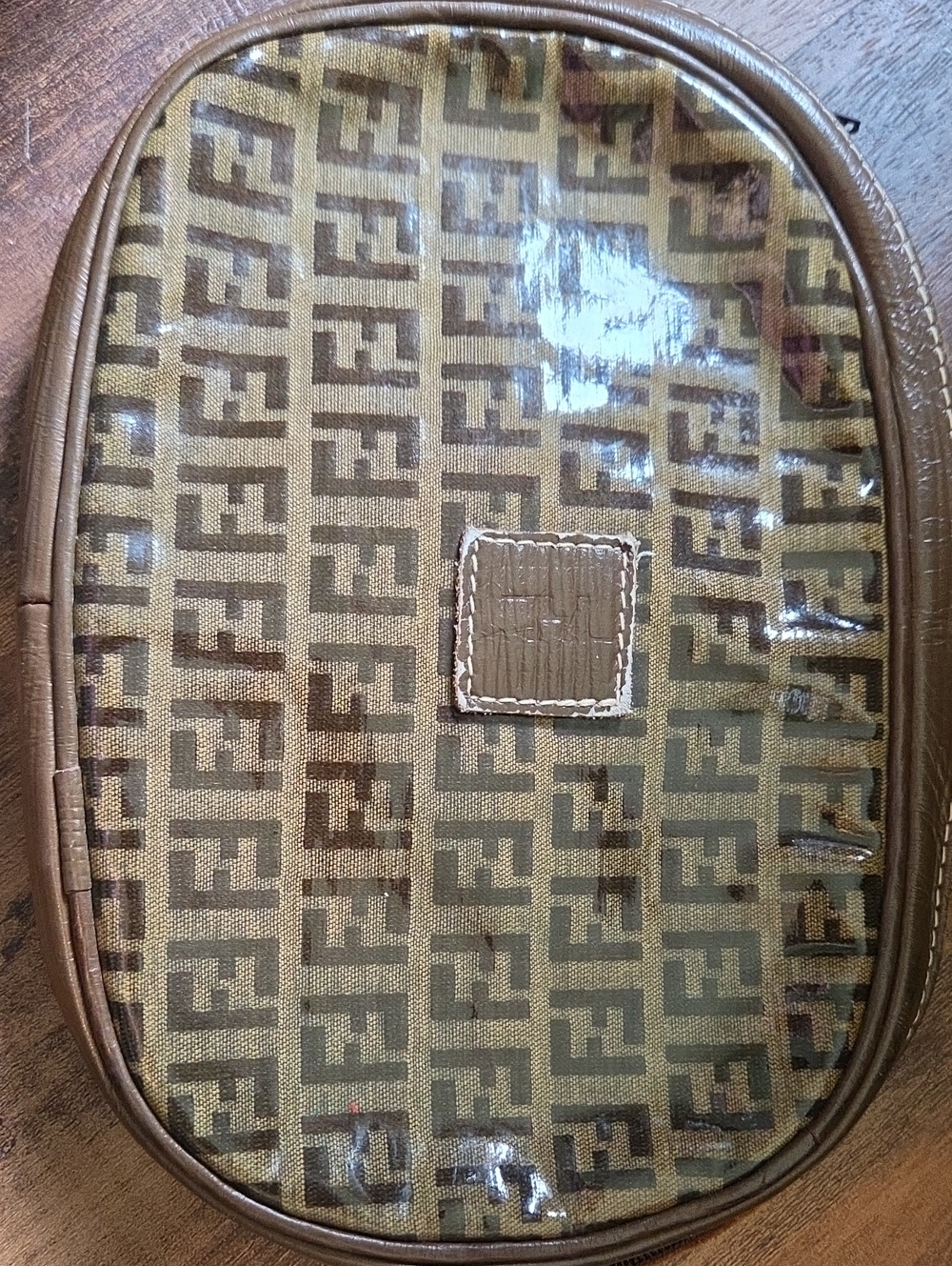 Fendi Brown FF Zucca Toiletry Pouch